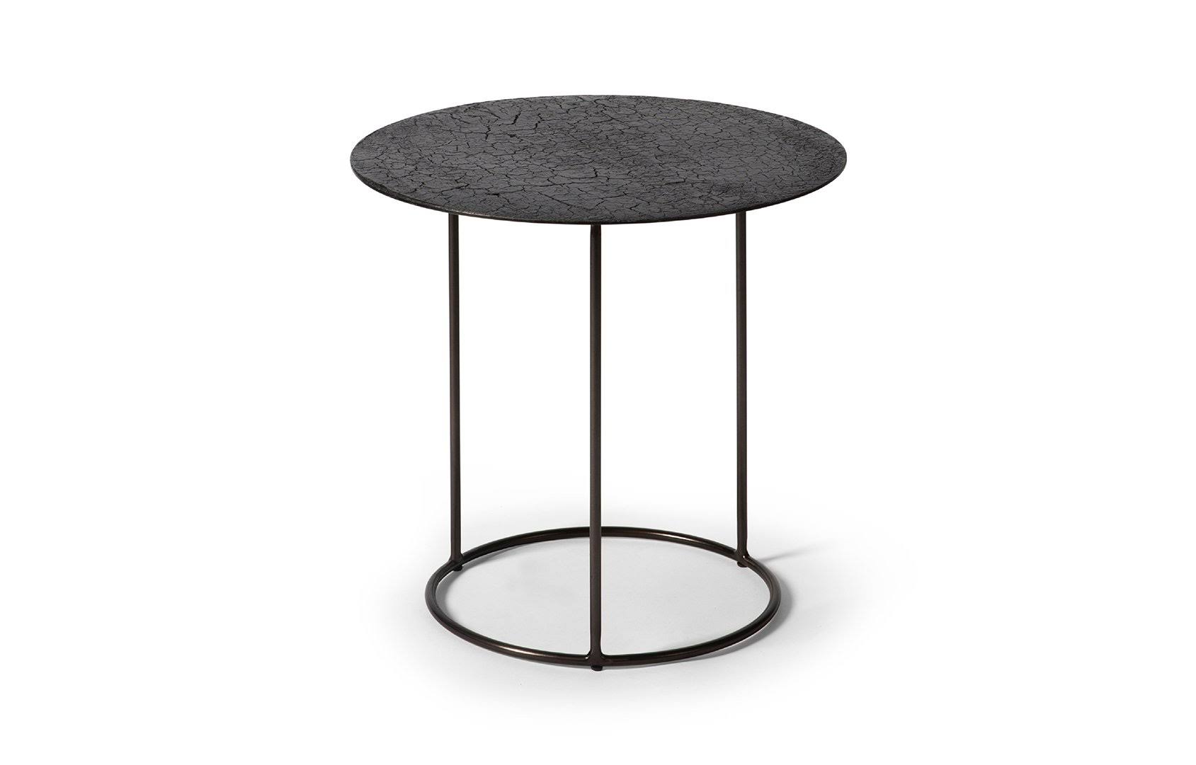 Ethnicraft Celeste Side Table Lava Linear Whisky Juniper House