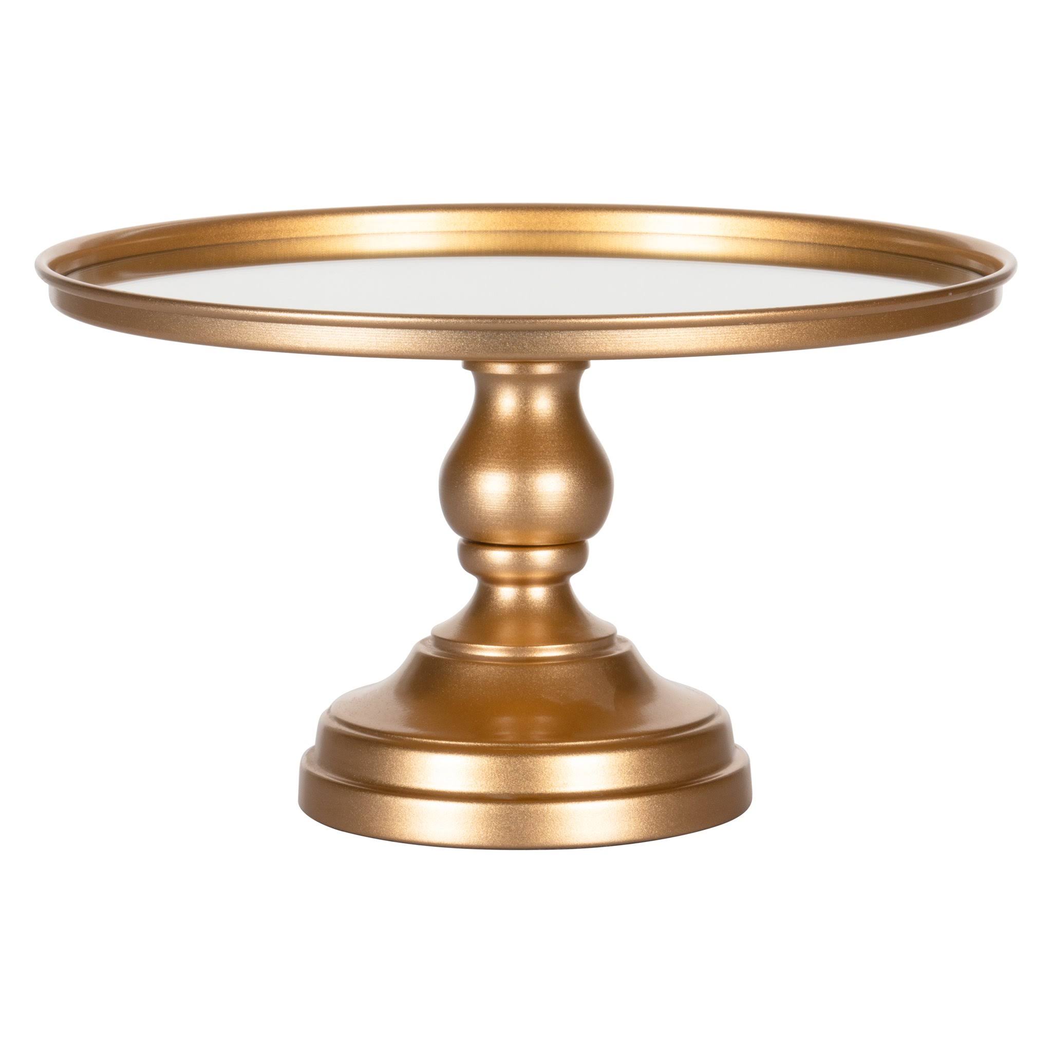 Amalfi Jocelyn 12 Mirror Top Cake Stand Gold WGL1s