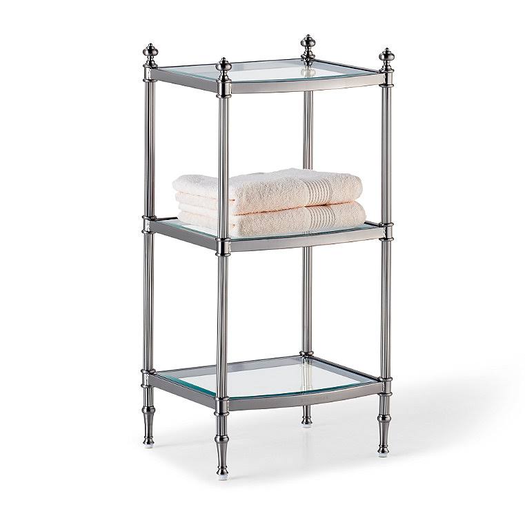 Belmont 3Tier Etagere Brushed Nickel Bathroom Shelves WGL1s
