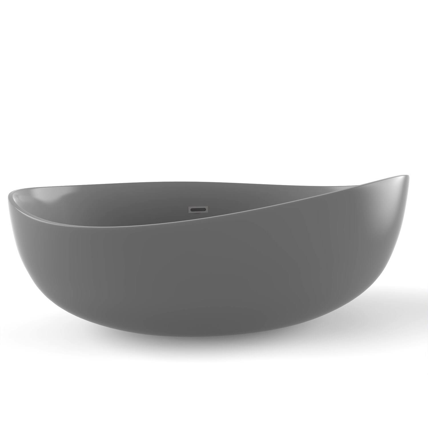 Newport 71 Solid Surface Freestanding Bathtub Grey WGL1s