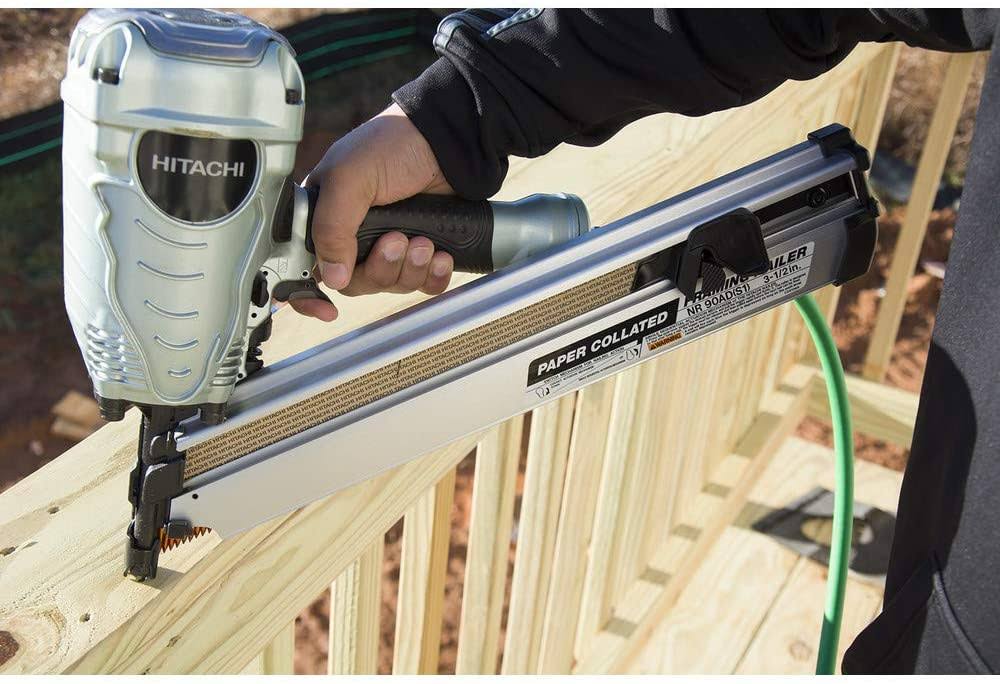 Hitachi NR90AD(S) 31/2 in. Paper Collated Framing Nailer, New WGL1s