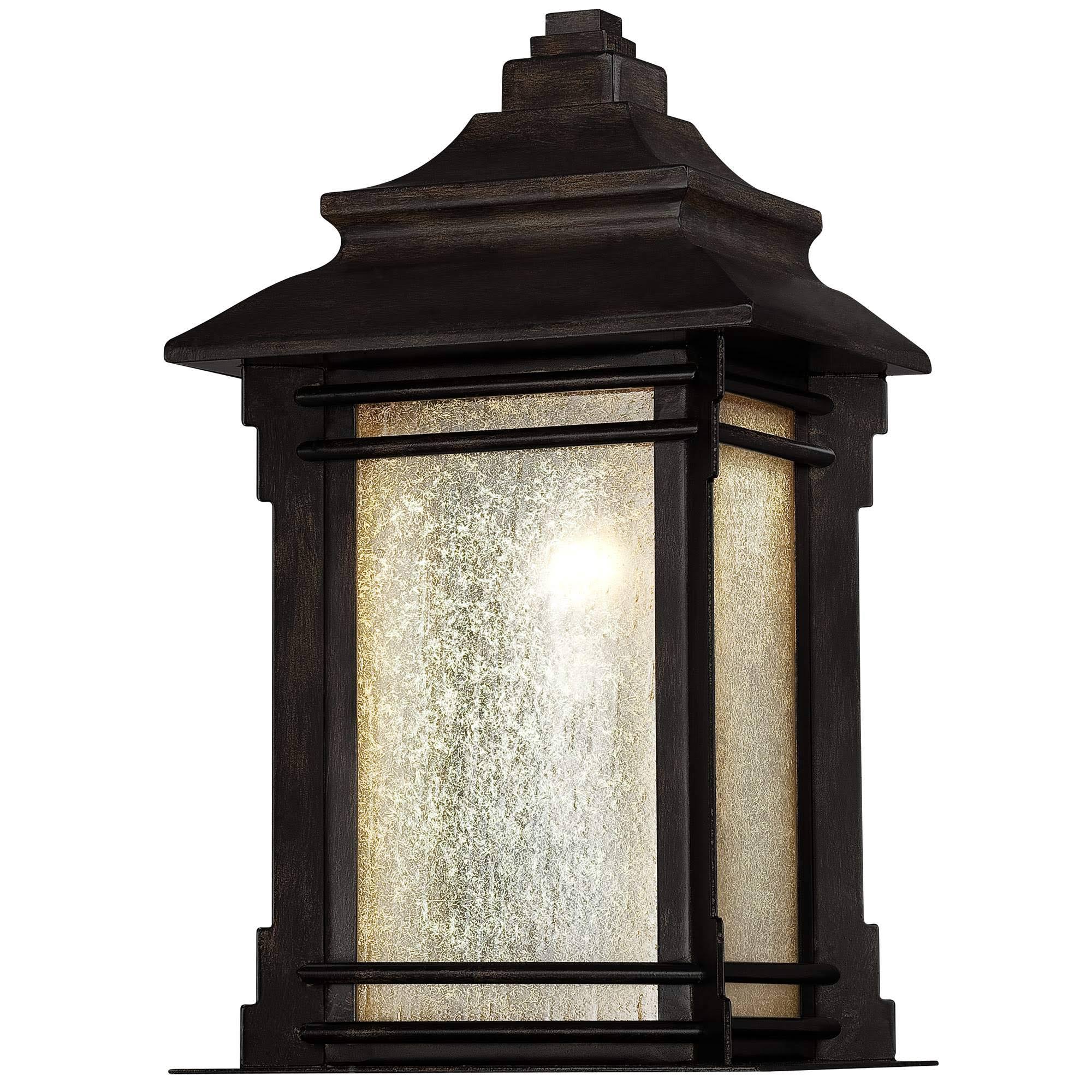 Franklin Iron Works Hickory Point Rustic Farmhouse Outdoor Wall Light Fixture Walnut Bronze 16 1