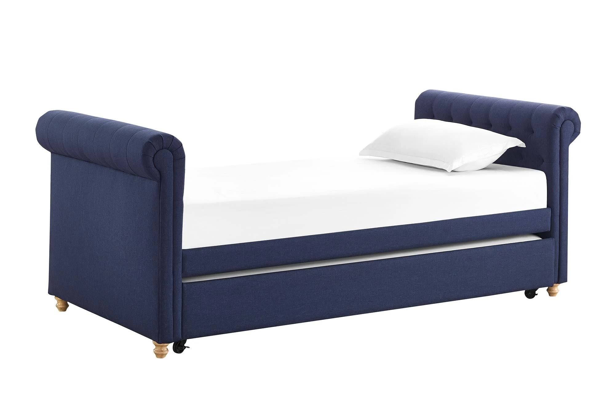 DHP Sophia Upholstered Daybed and Trundle, Navy WGL1s