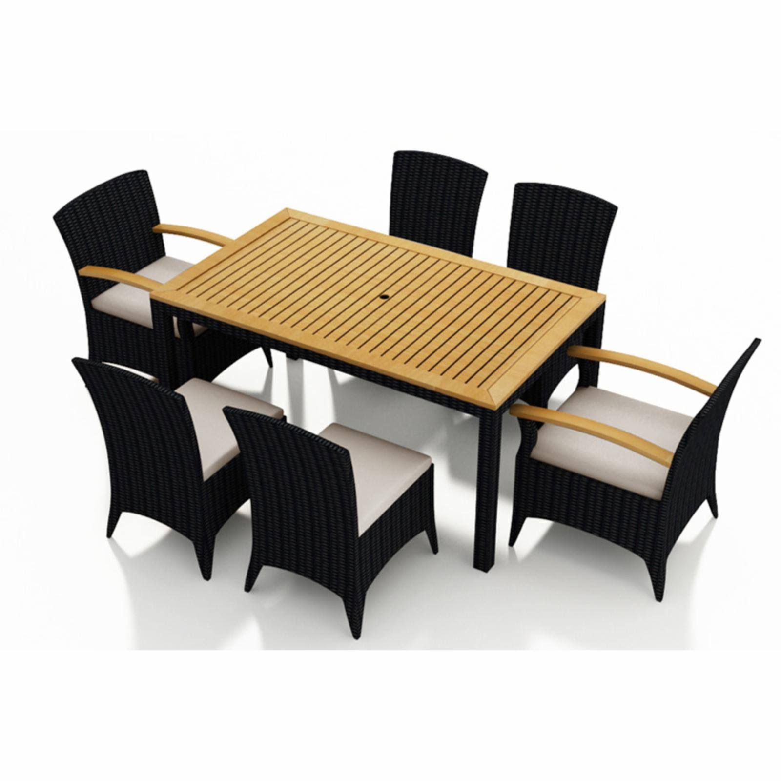 Harmonia Living Arbor 7 Piece Patio Dining Set in Cast Silver WGL1s