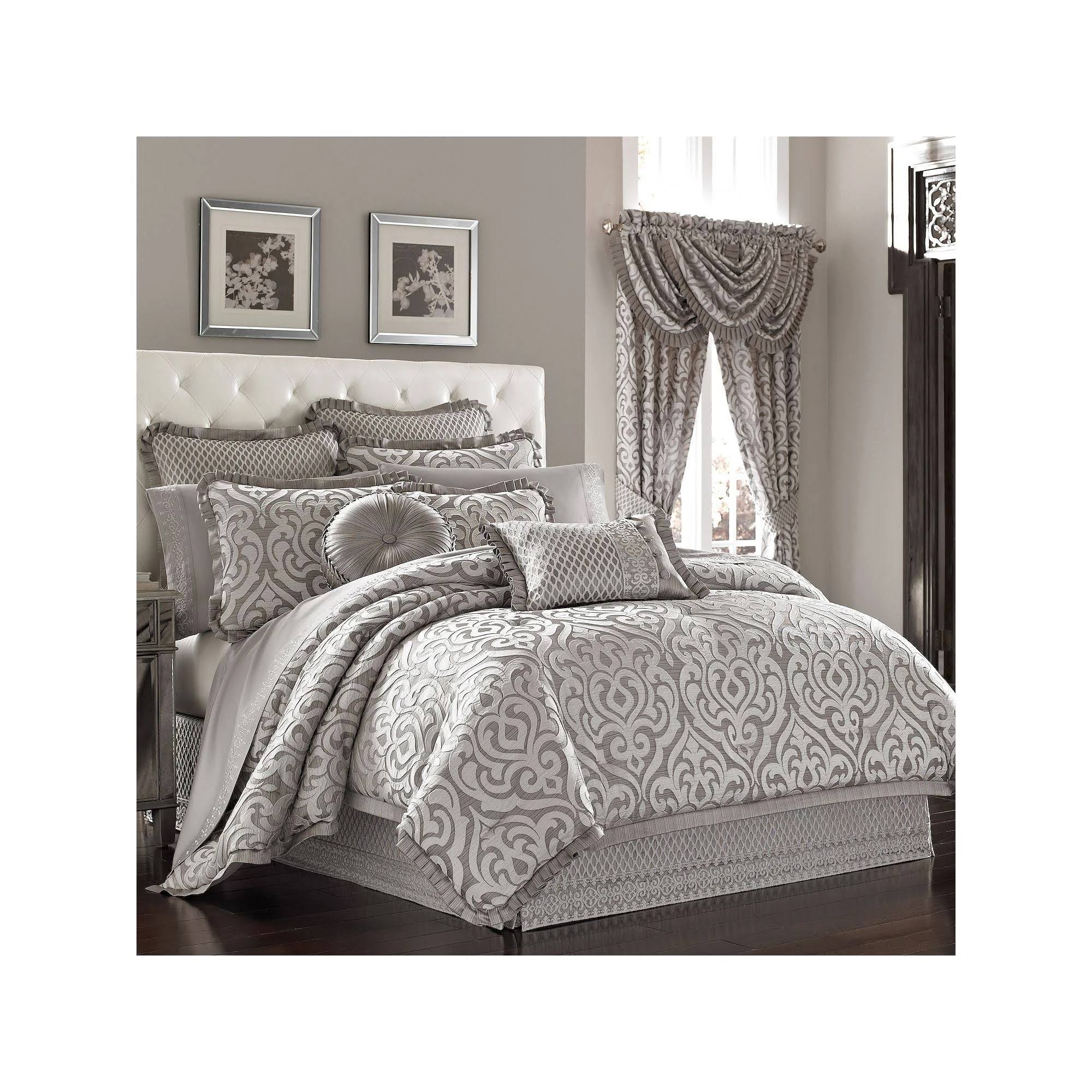J Queen Luxembourg Full 4pc. Comforter Set Silver WGL1s