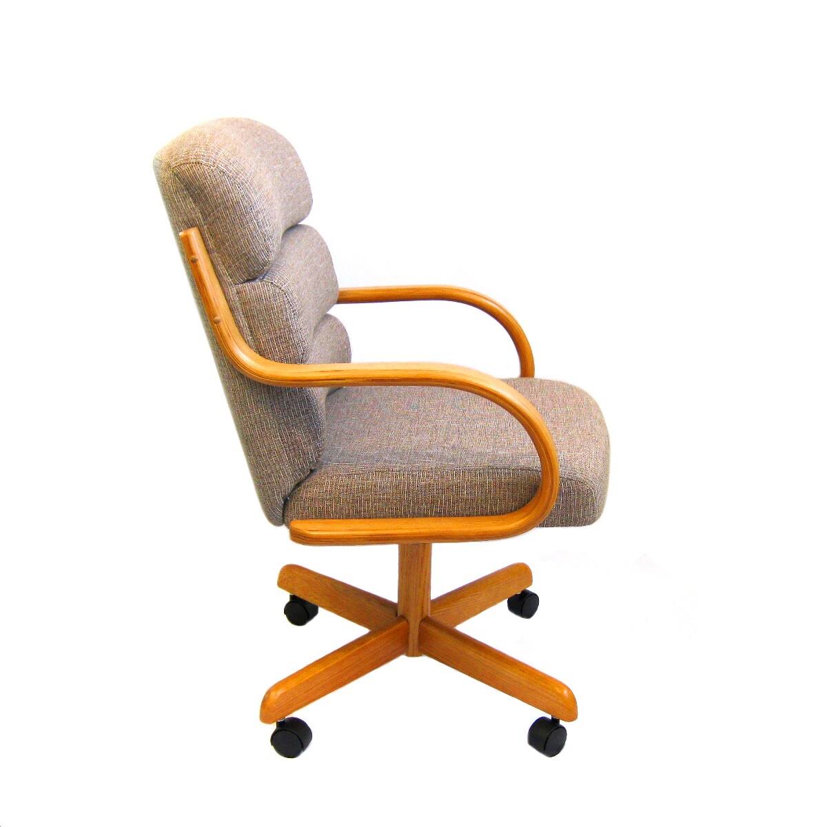 Caster Chair Company C138 Marcus Swivel Tilt Caster Arm Chair in Pewter