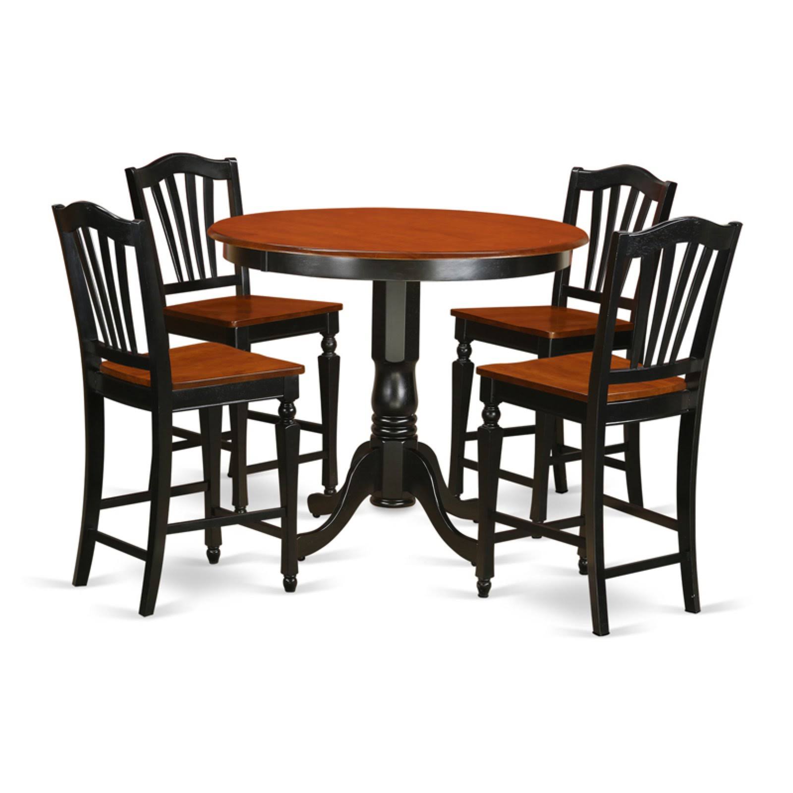 East West Trenton Piece Counter Height Pub Table Set Black Cherry WGL S