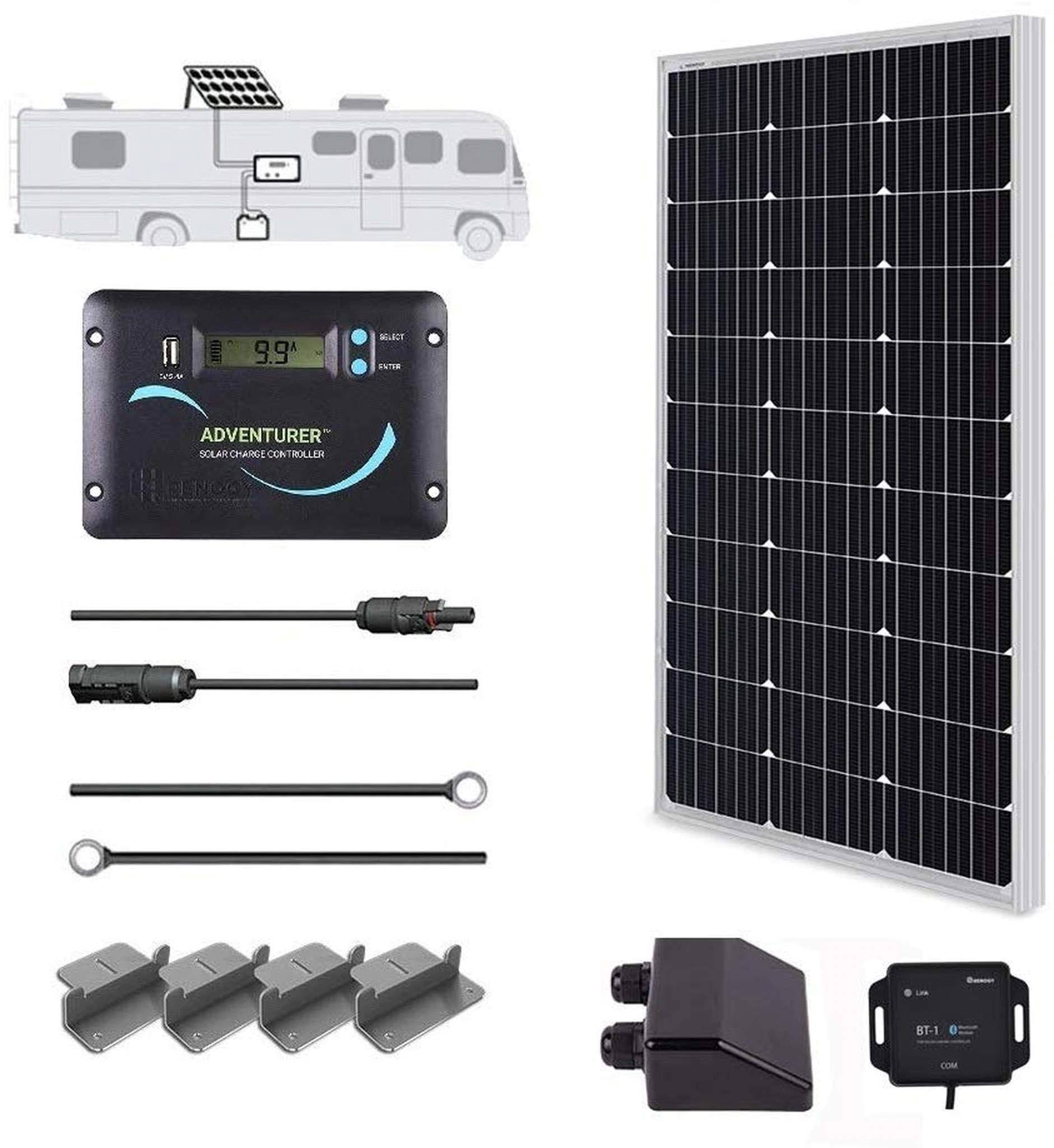 Renogy 100 Watt 12 Volt Solar Rv Kit Monocrystalline Wgl 1 S 0398