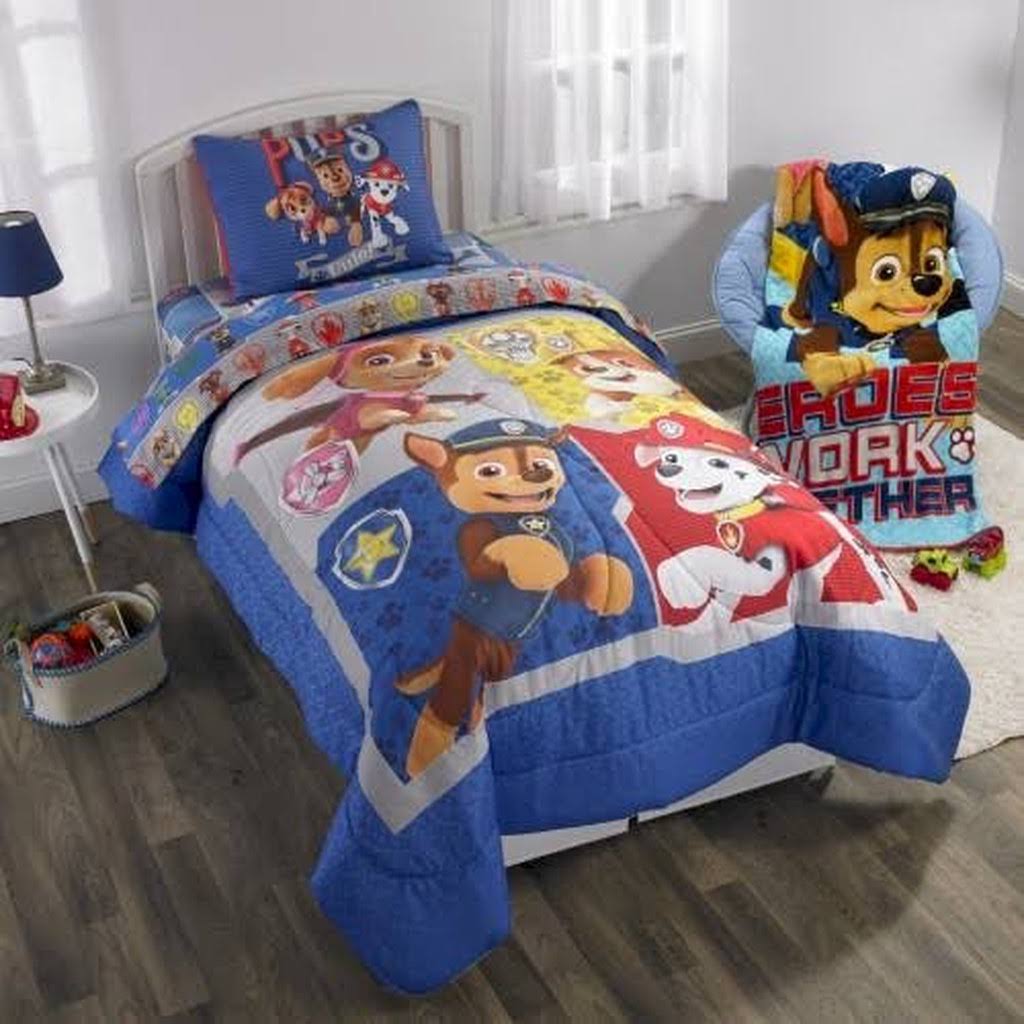 Paw Patrol BedinaBag, Kids Bedding Bundle Set, 5Piece Full WGL1s