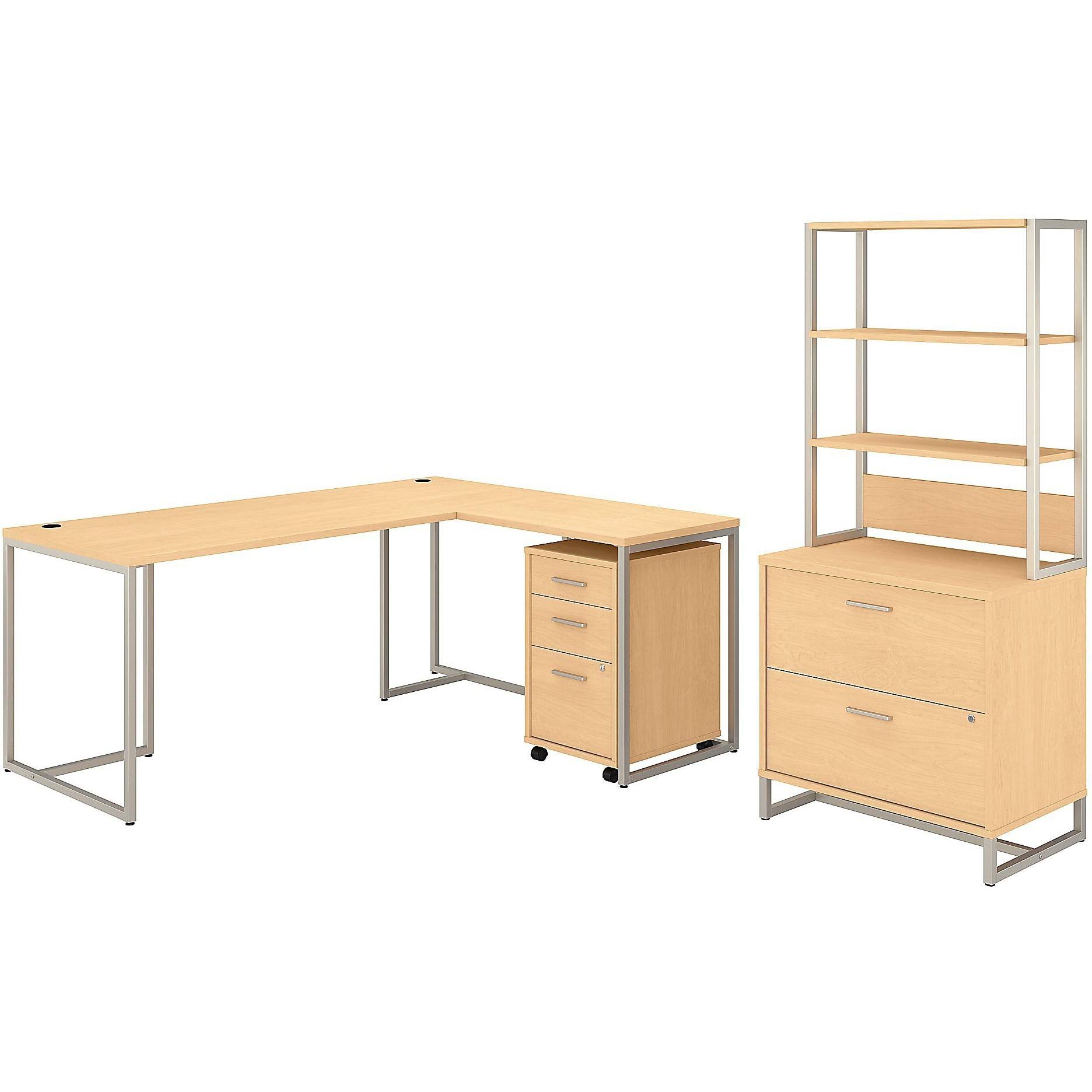 Office by Kathy Ireland Method 72w L Shaped Desk with File and