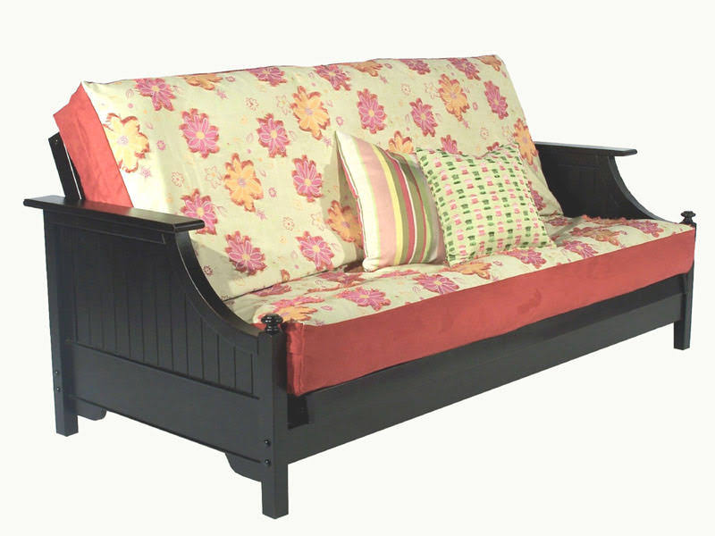 Devonshire Black Full Wall Hugger Futon Set by Strata Furniture WGL1s