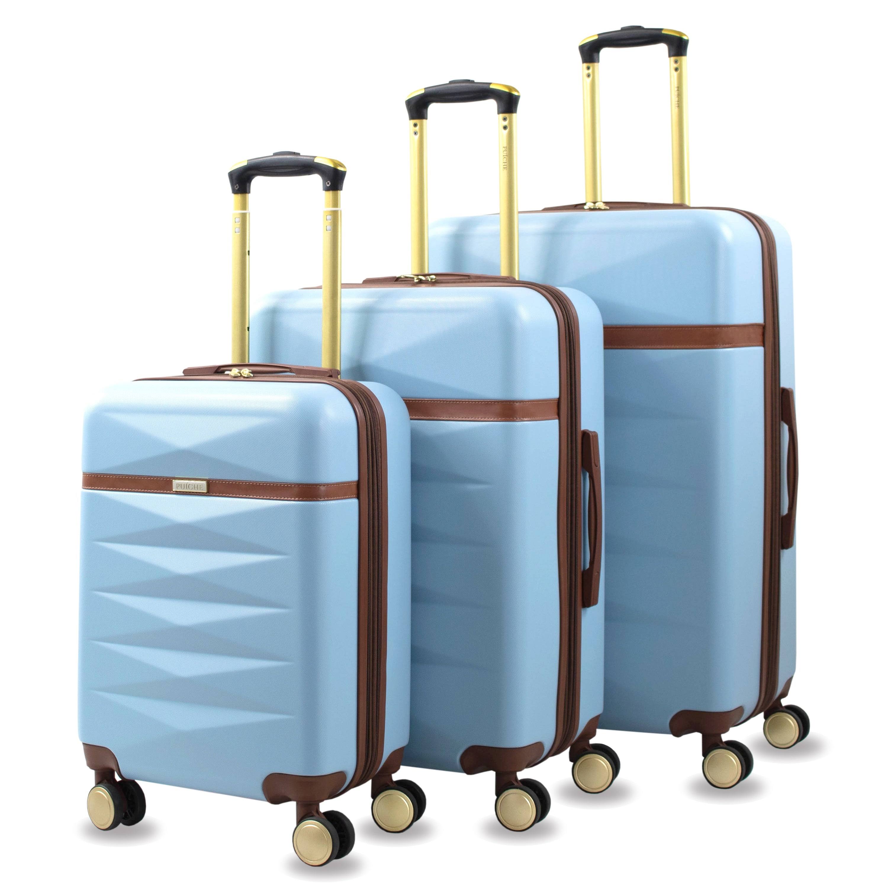 Jewel 3Piece Expandable Spinner Luggage Set Soft Blue WGL1s