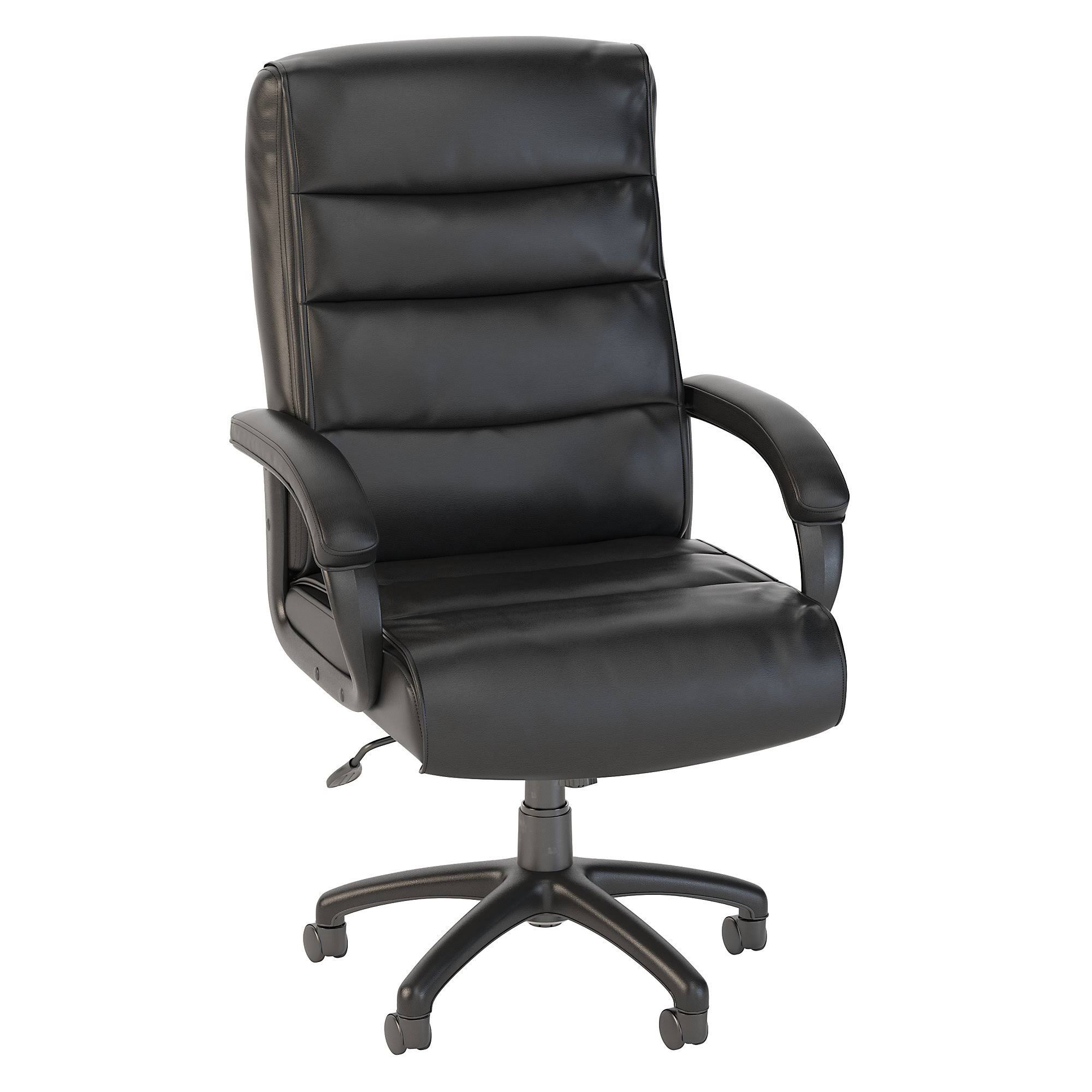 Bush Business Furniture Soft Sense High Back Leather Executive Office Chair Black Wgl 1 S