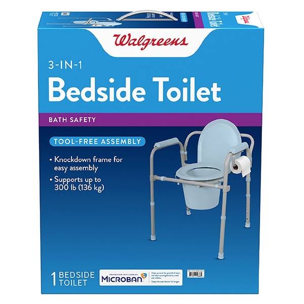 Walgreens Bedside Toilet with Microban WGL1s