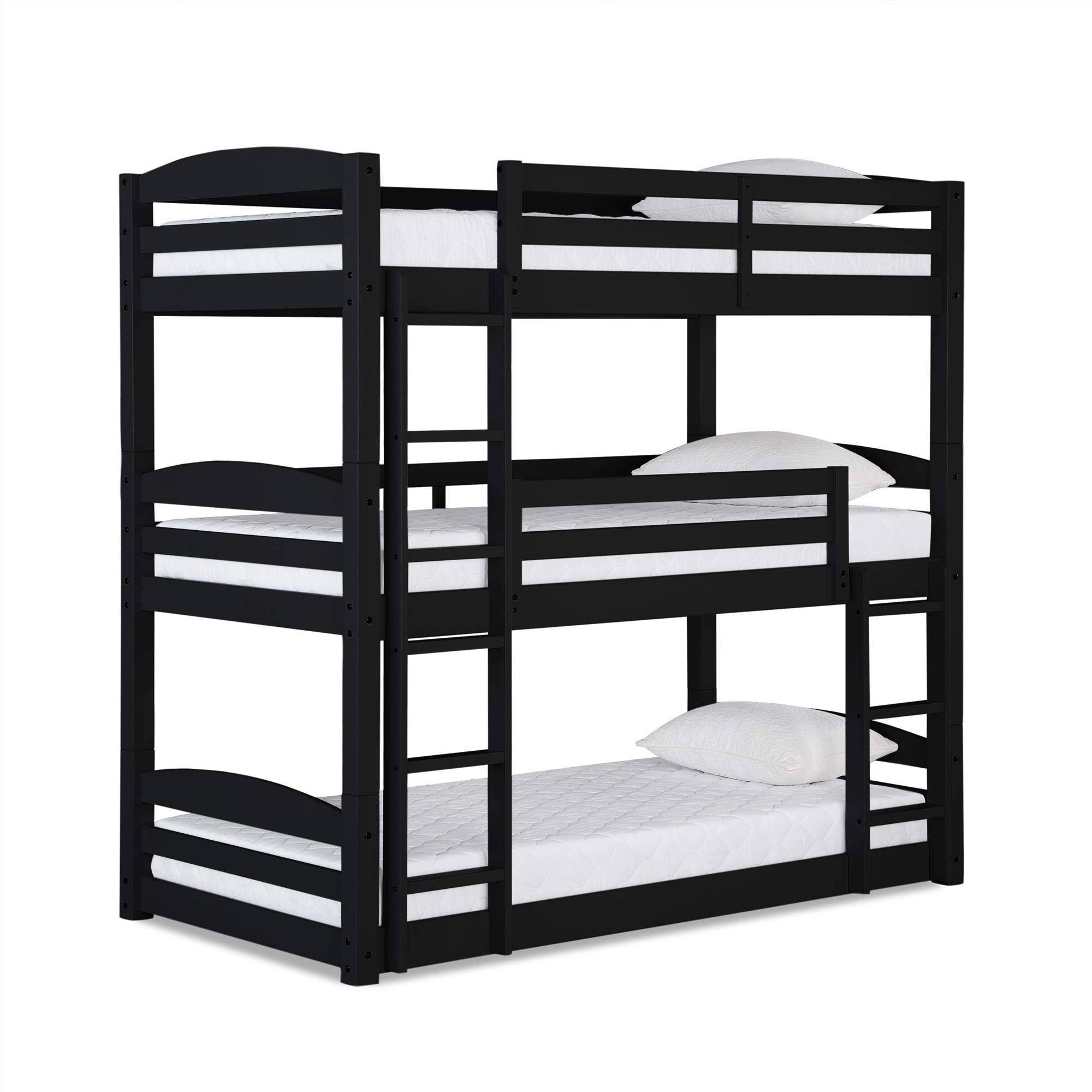 Dorel Living Sierra Triple Floor Bunk Bed in Black DL7891TBBB WGL1s
