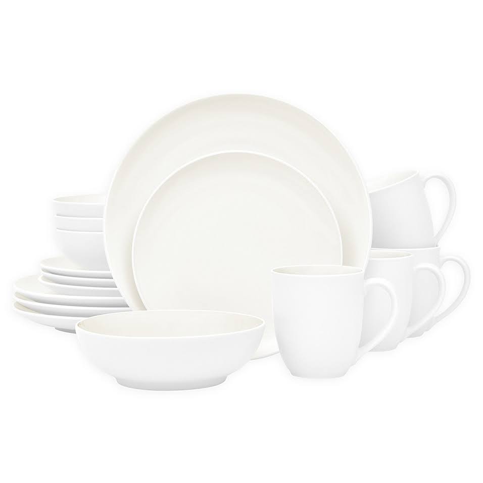 Noritake Colorwave Coupe 16-Piece Dinnerware Set In White - WGL-1-s