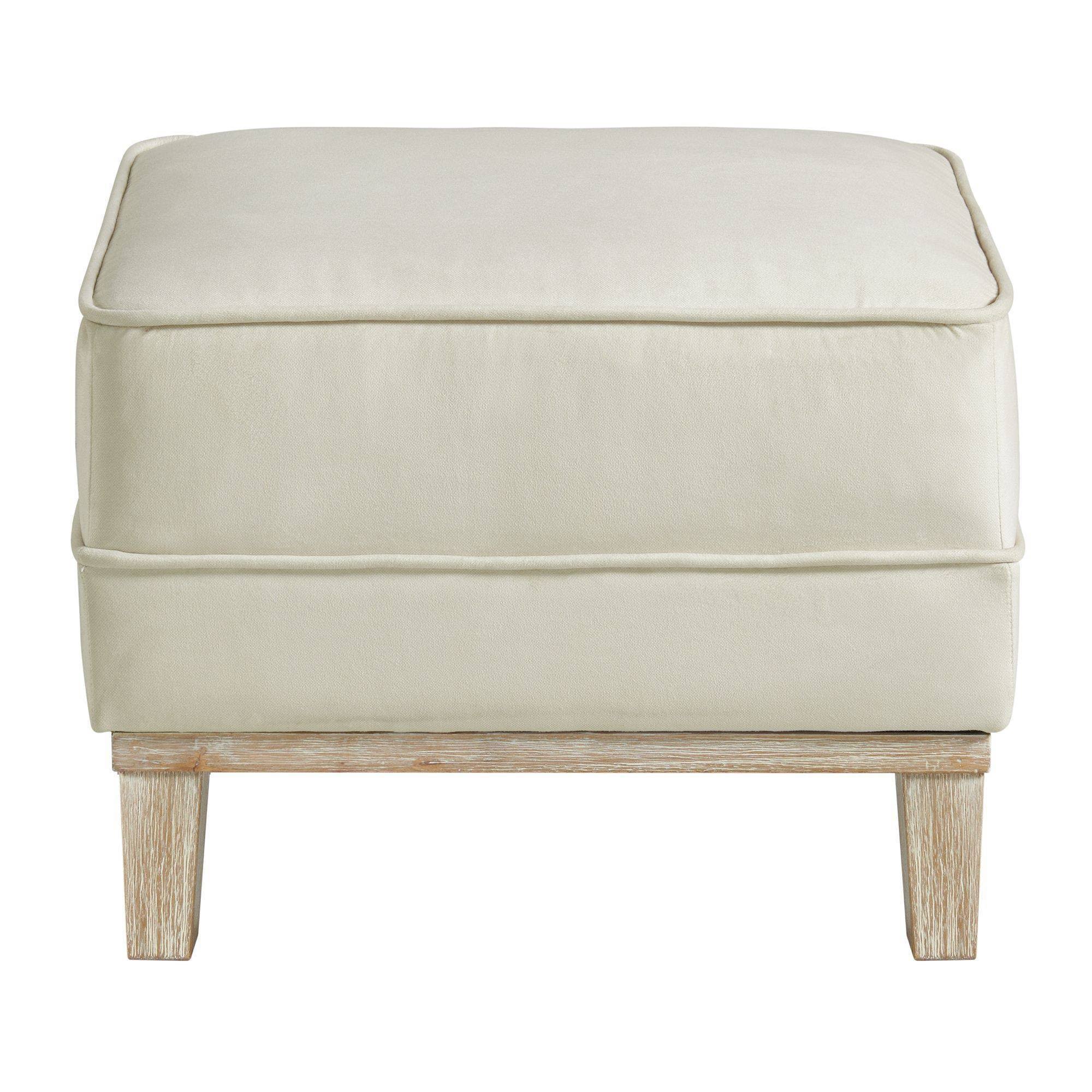 Picket House Furnishings Aster Ottoman in Snow UAG814000E WGL1s