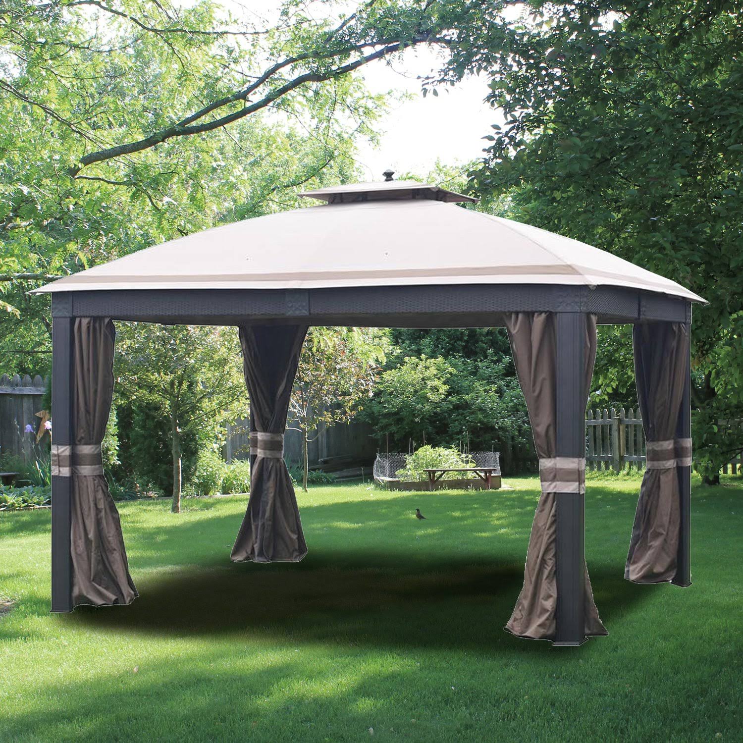 Garden Winds Replacement Canopy for Allen and Roth Wicker Gazebo