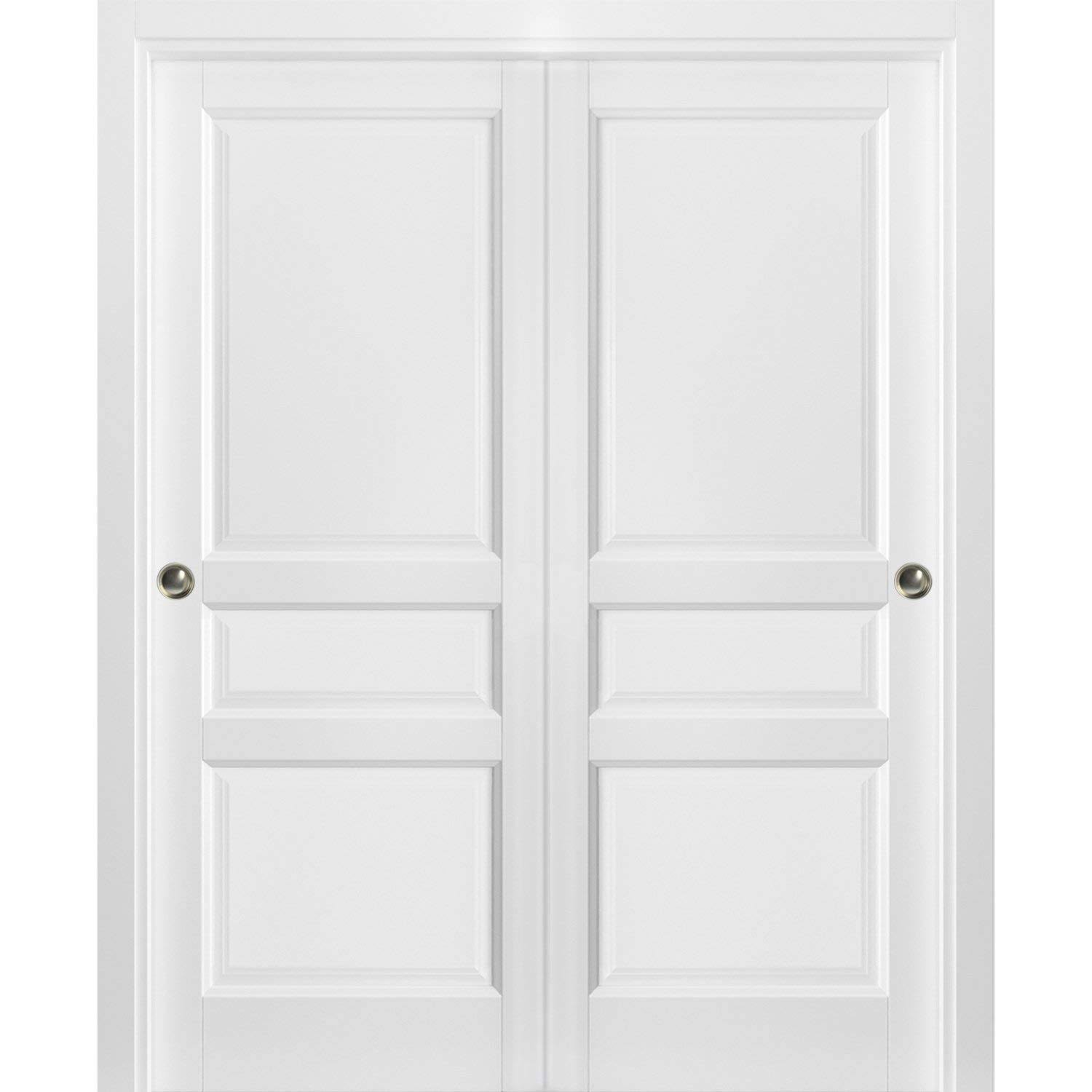 Sartodoors Sliding Bypass Closet Doors 64 x 80 with Hardware | Lucia 31 ...