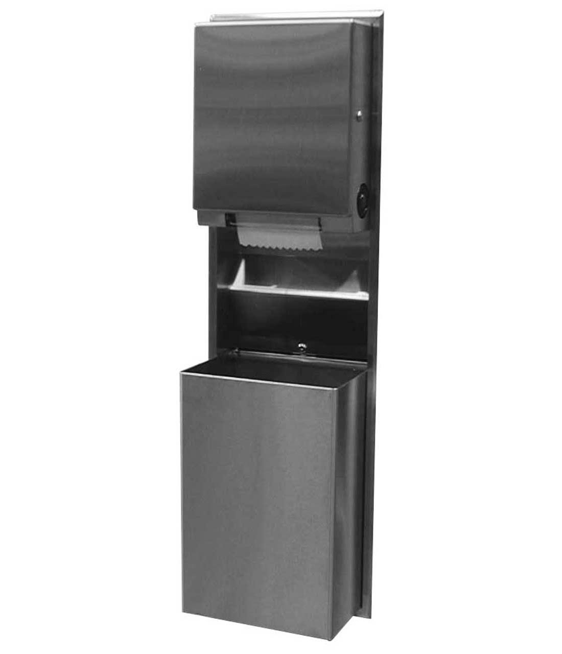 Bobrick B39617 ClassicSeries Convertible Paper Towel Dispenser/Waste