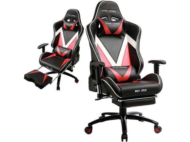 GTRACING 2021 Gray Ergonomic Gaming Chair Backrest and Seat Height ...