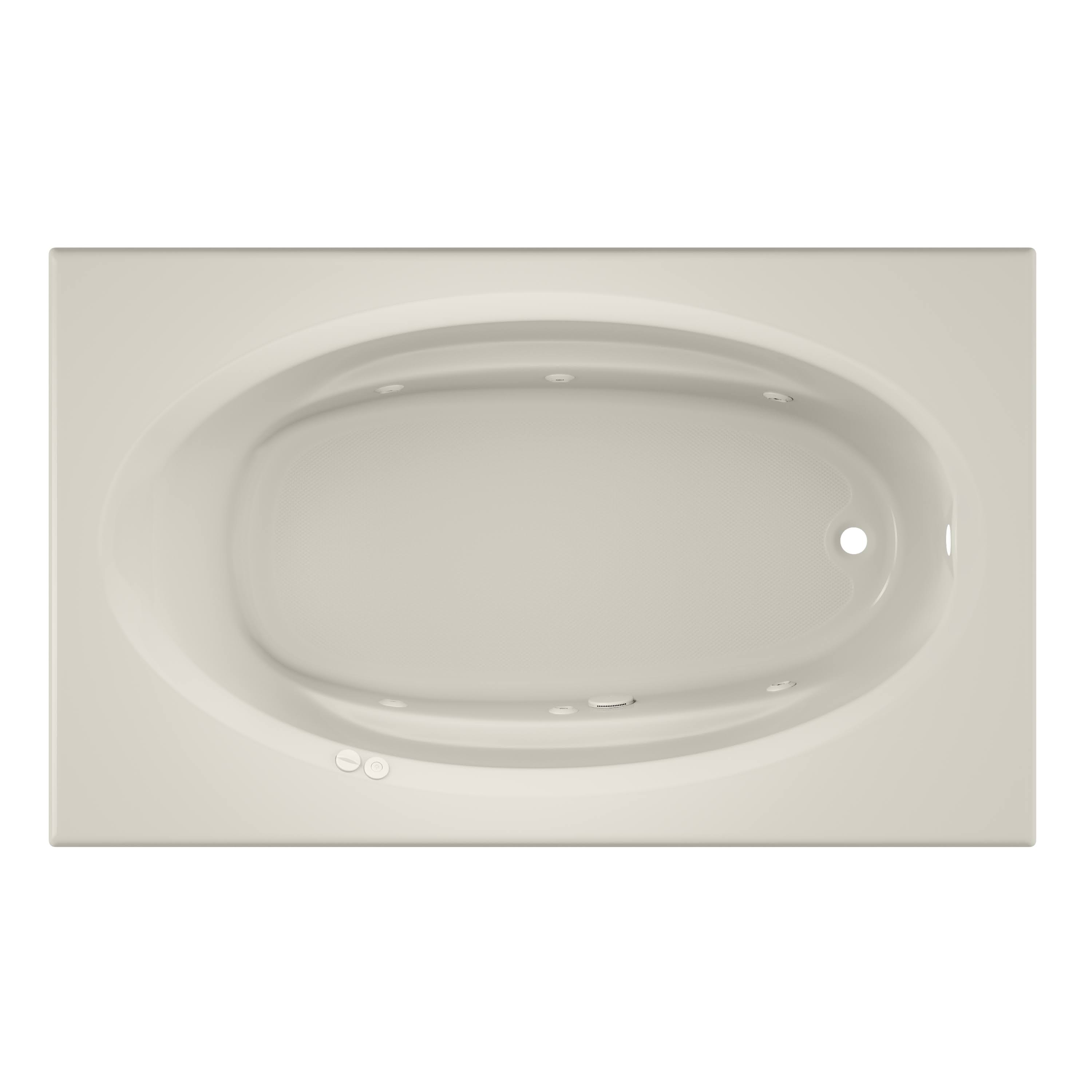 Signature 72inch x 42inch Drop in Whirlpool Bathtub Jacuzzi Oyster