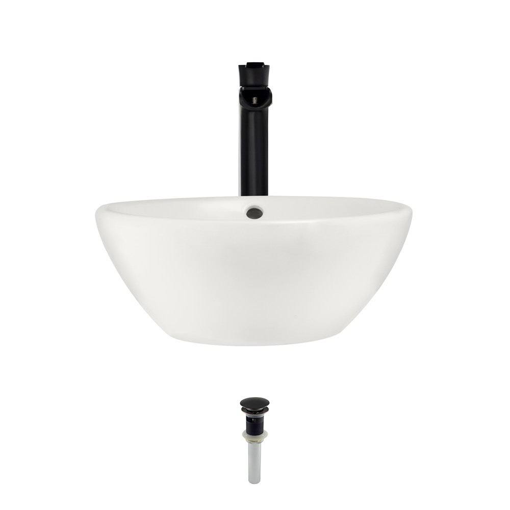 V2200 Bisque Porcelain Sink with Antique Bronze Faucet and PopUp Drain