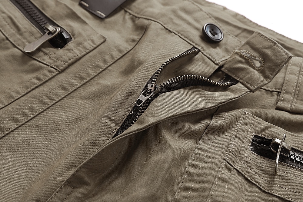 Men's Tactical Shorts Cargo Shorts Zipper Pocket Multi Pocket Plain Comfort Wearable Calf-Length Casual Daily Holiday 100% Cotton Sports Fashion