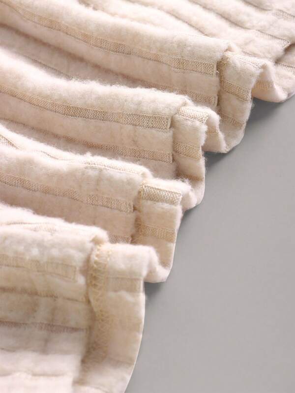 Square Neck Flounce Sleeve Ribbed Knit Bodycon Dress