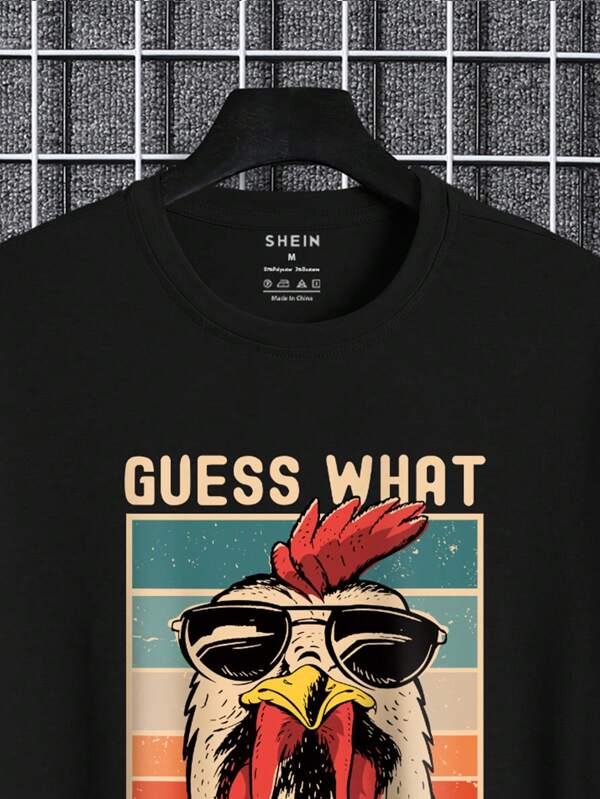 Men Animal & Letter Graphic Tee