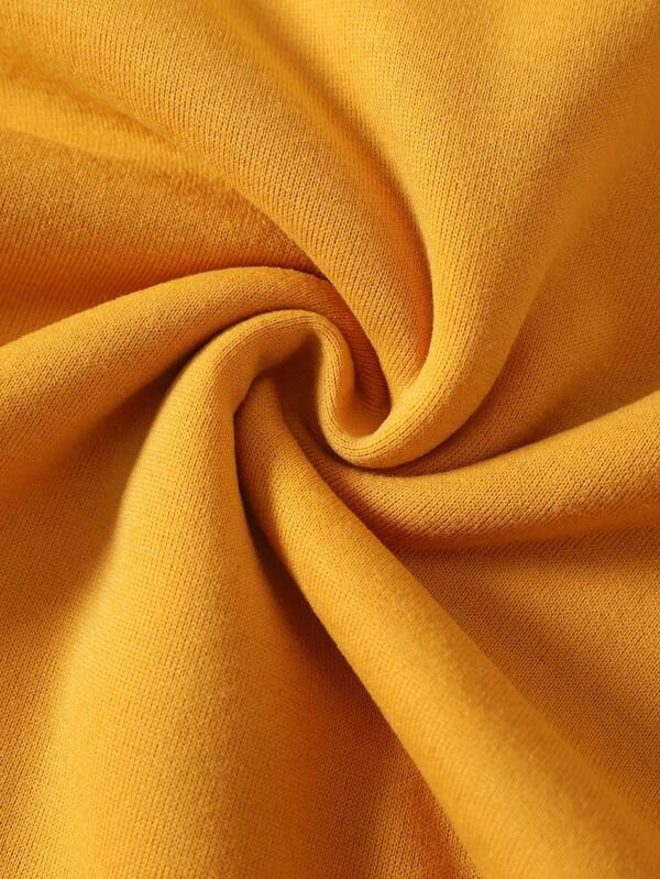 Solid Thermal Lined Hooded Sweatshirt