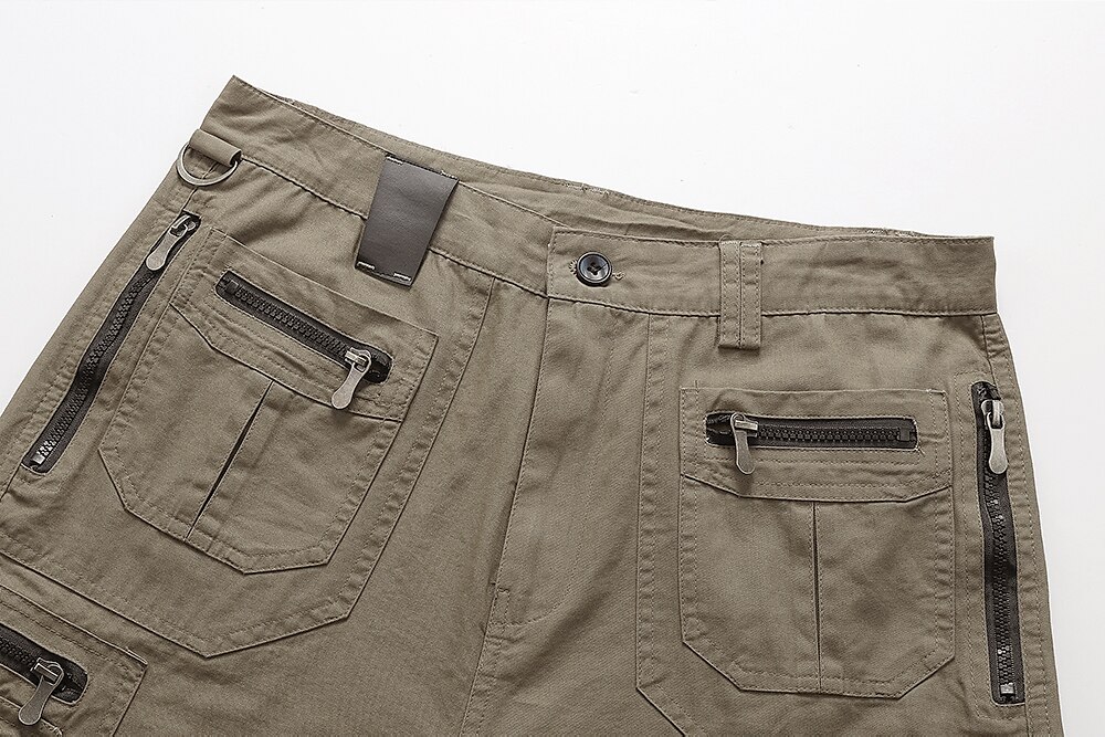 Men's Tactical Shorts Cargo Shorts Zipper Pocket Multi Pocket Plain Comfort Wearable Calf-Length Casual Daily Holiday 100% Cotton Sports Fashion