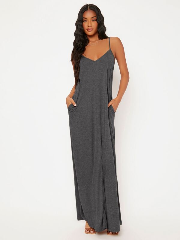 BASICS Pocket Side Solid Cami Dress