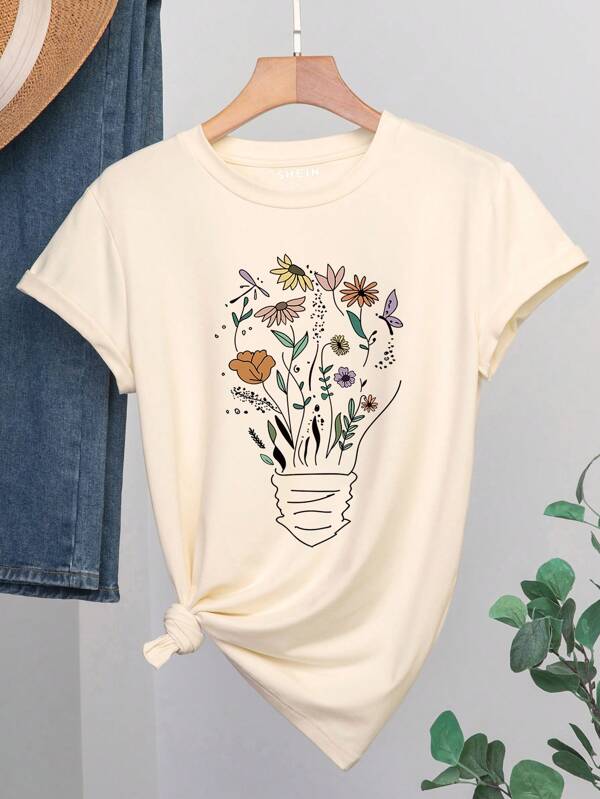 Mountain And Sun Print Tee