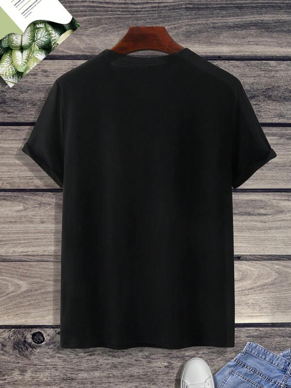 Men Cotton Mountain Print Tee