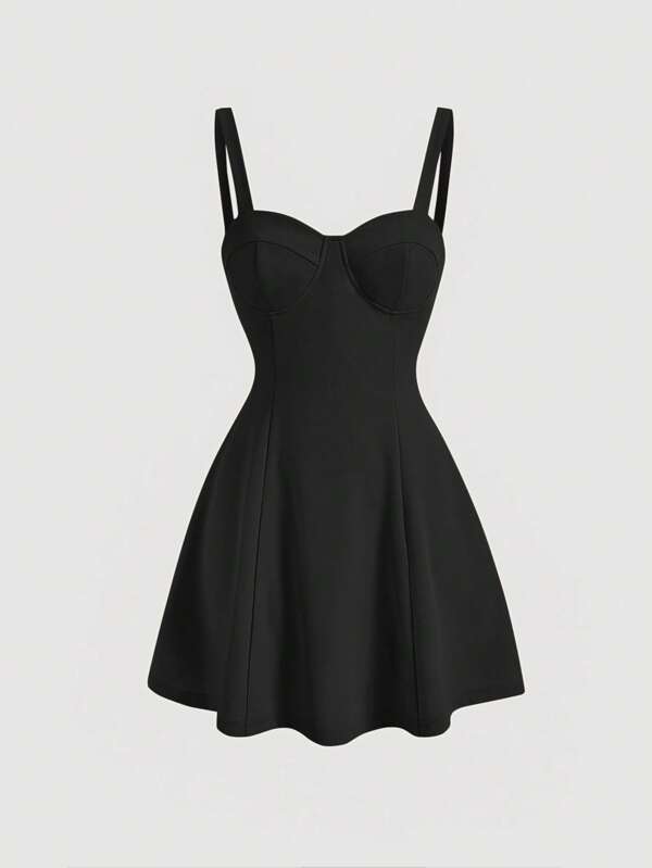 MOD Solid Bustier Cami Dress