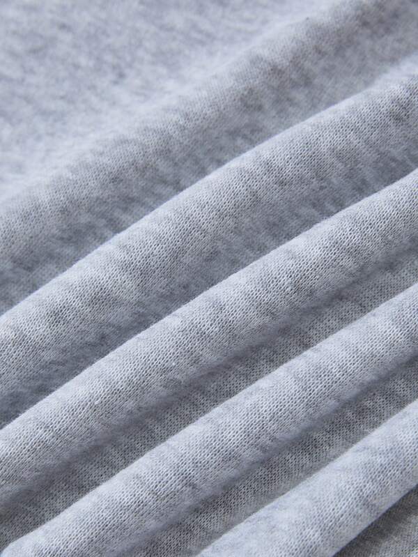 Letter Graphic Kangaroo Pocket Hoodie