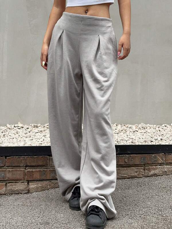 Solid Slant Pocket Sweatpants