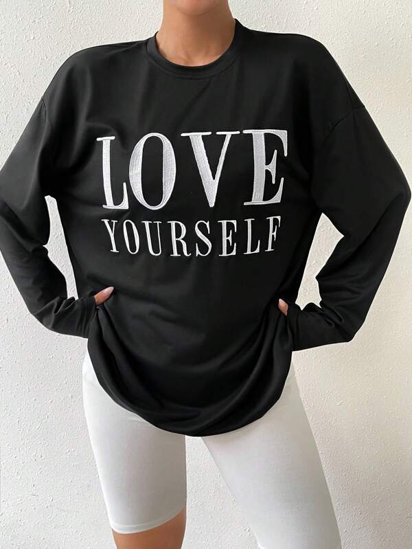 Letter Graphic Drop Shoulder Tee