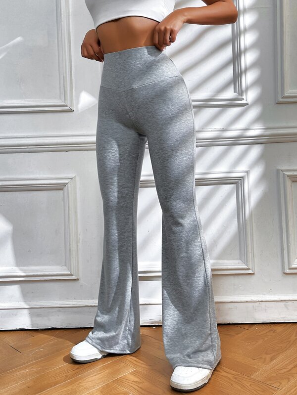 Balletcore Solid Flare Leg Sweatpants