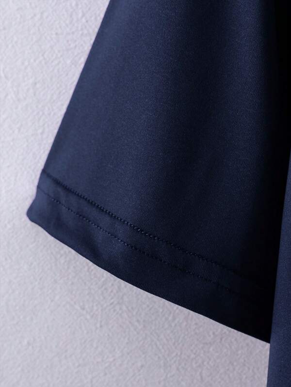 Men Deer & Geo Print Tee