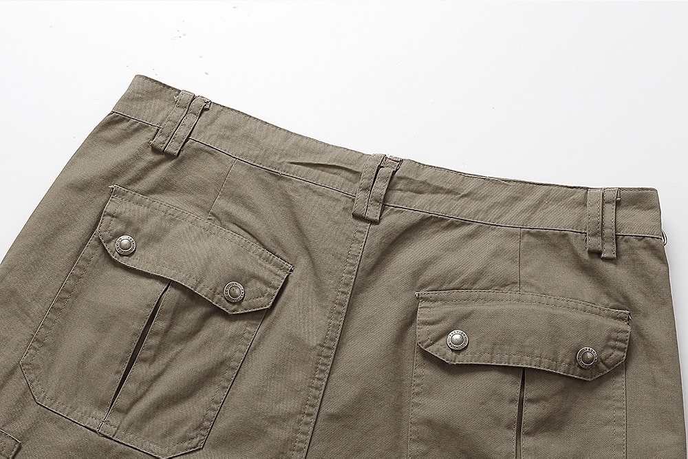 Men's Tactical Shorts Cargo Shorts Zipper Pocket Multi Pocket Plain Comfort Wearable Calf-Length Casual Daily Holiday 100% Cotton Sports Fashion