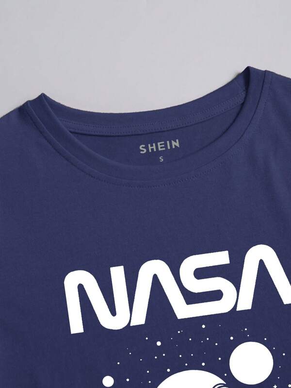 Astronaut And Letter Graphic Tee