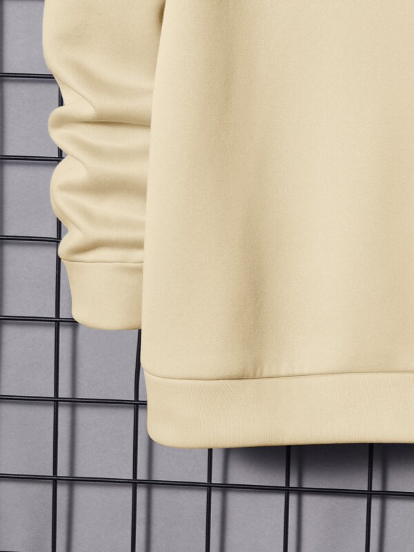 Men Letter Graphic Drawstring Hoodie