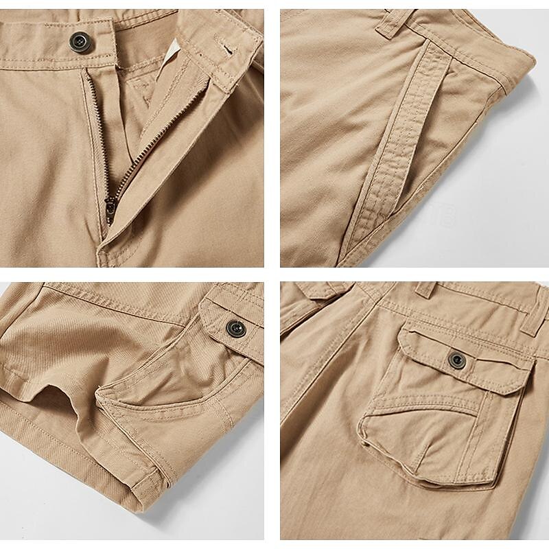 Men's Cargo Shorts Multi-Pockets Cowboy Printed Outdoor Short Sports Classic Micro-elastic Cargo