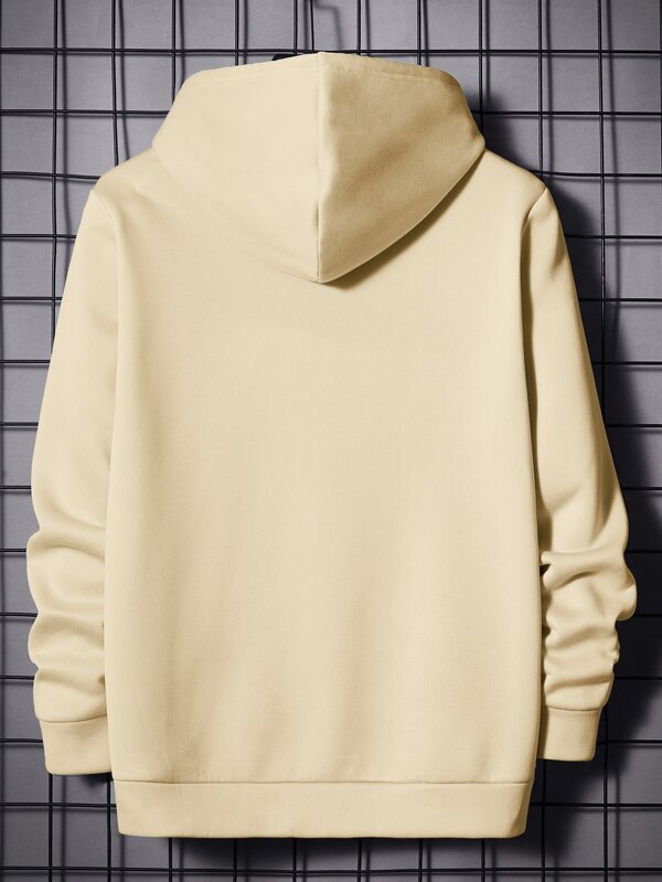 Men Letter Graphic Drawstring Hoodie