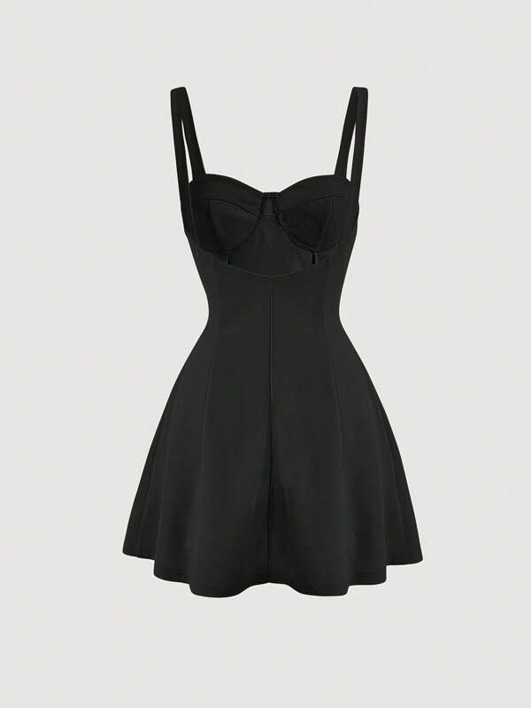 MOD Solid Bustier Cami Dress
