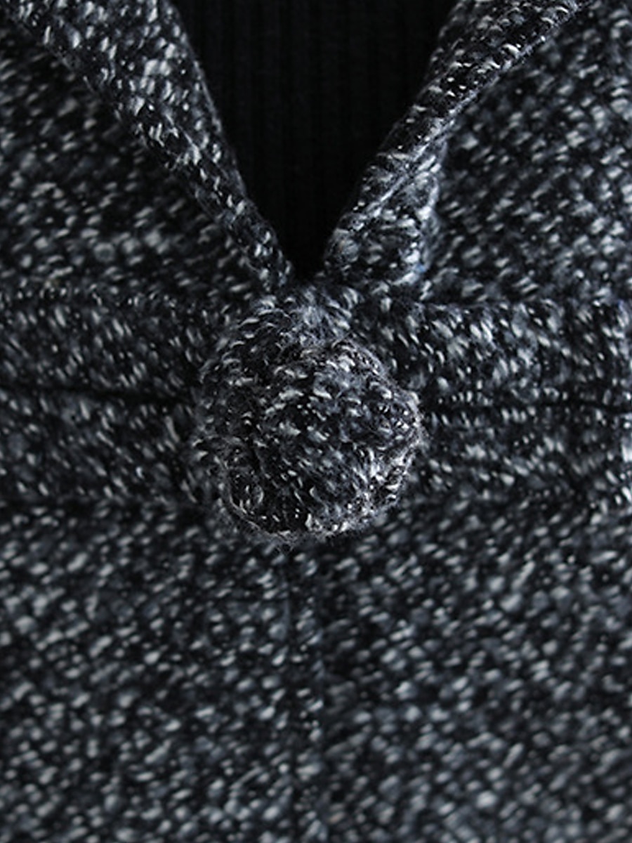 Women's Wool Blend Coat Winter Long Overcoat Single Breasted Pea Coat with Hood Fall Windproof Warm Trench Coat Jacket with Pockets Oversized Fashion Daily Casual Street Outerwear Long Sleeve