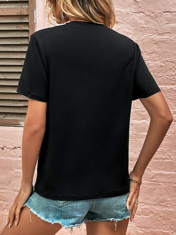 Leopard Print Colorblock Tee