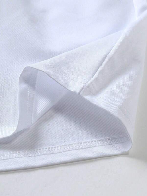 Men Slogan Graphic Drawstring Waist Shorts